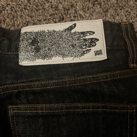 Cheap Monday jeans black gold stitch 31/34 (fits 34/30) - Picture 6 of 6